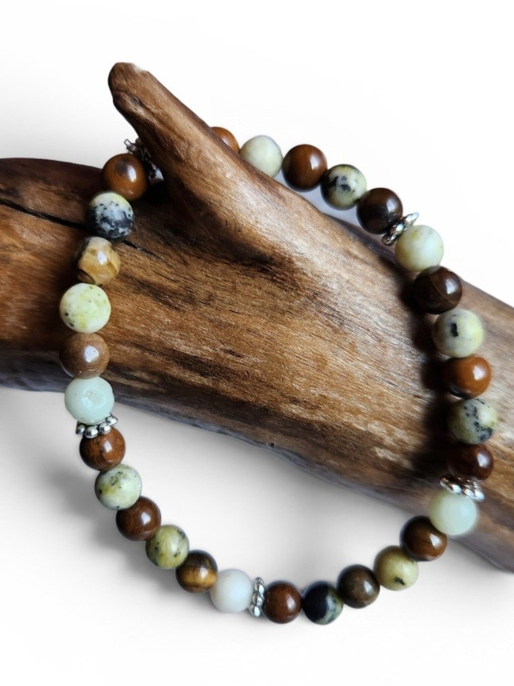 Handmade Multi-Stone Beaded Stretch Bracelet